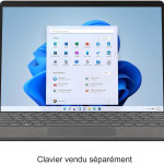MICROSOFT SURFACE PRO 9 Intel Core i7-12ème Gen-16 Go Ram DDR4-512 Go SSD-Windows 11 Pro-Ecran 13 Pouces-Platinium-Sans Clavier